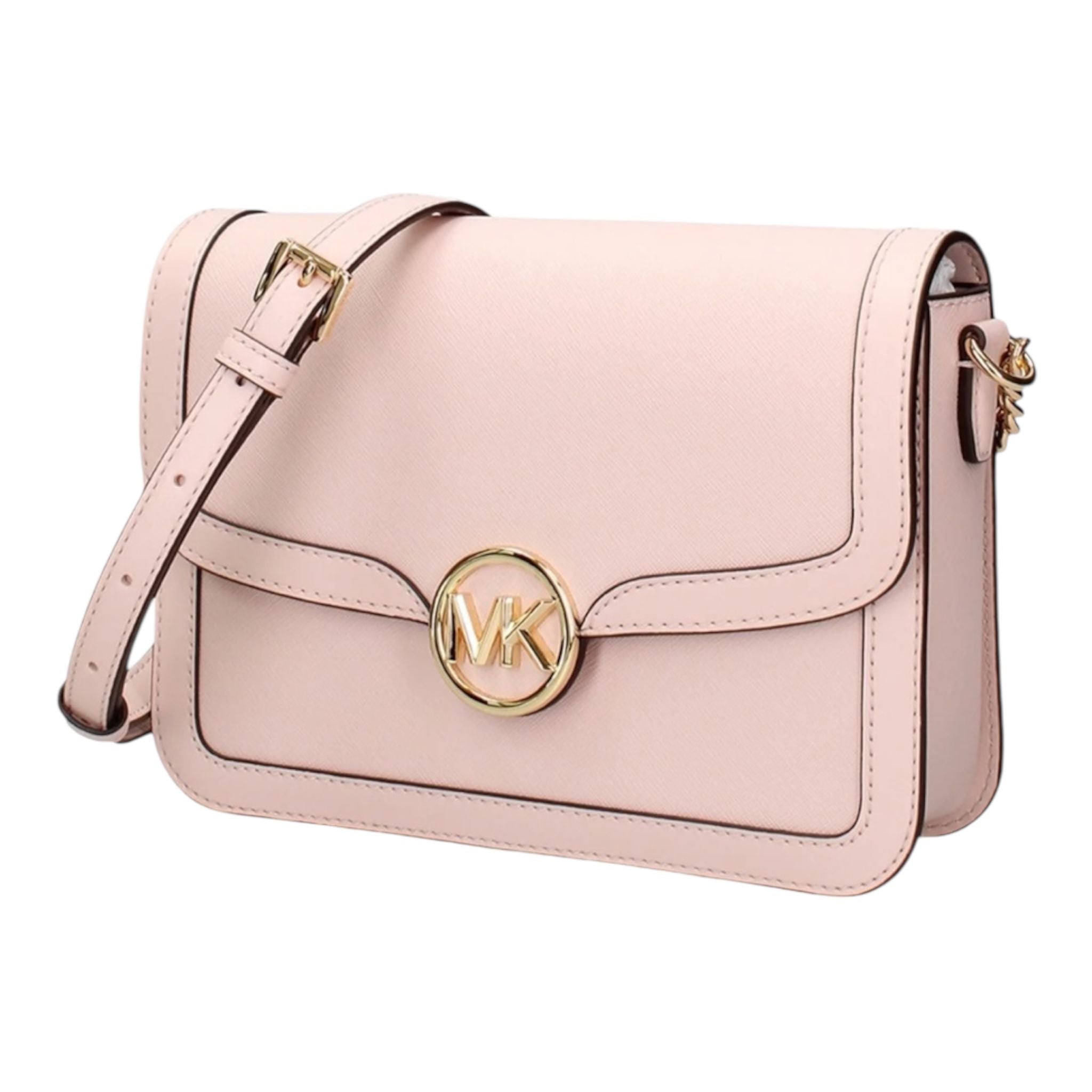 Borsa Donna “MICHAEL KORS” LEIDA 35S4G9GM8L MEDIUM FLAP MESSANGER Saffiano Rosa