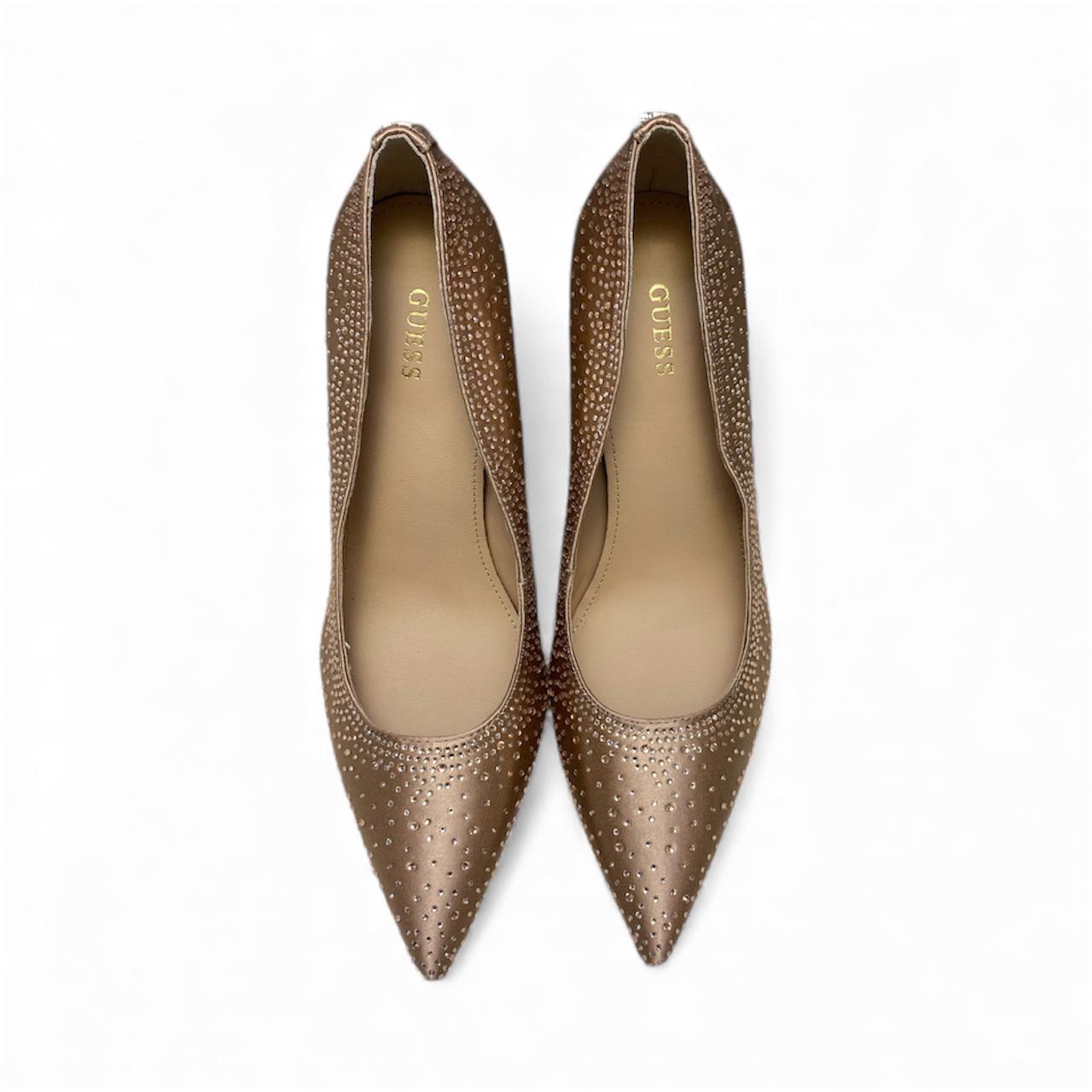 Décolleté Donna “GUESS” FL5SLKAT08 Strass Cristal Nude