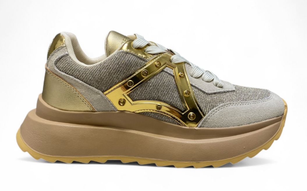 SNEAKERS DONNA “APEPAZZA ” CLOTILDE F3COZY05/LUX Beige/Platinum