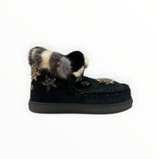Stivaletti Donna "MOU" MU.FW111006A Eskimo Snraker Star Pacthes&mink NERO