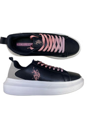 Sneakers Donna "U.S. POLO ASSN.” HELIS026-BLK-PIN04  Nero