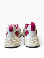Sneakers Donna “LOVE MOSCHINO” JA15456G0OIQA10B CRYSTAL 60 BIANCO FUXIA