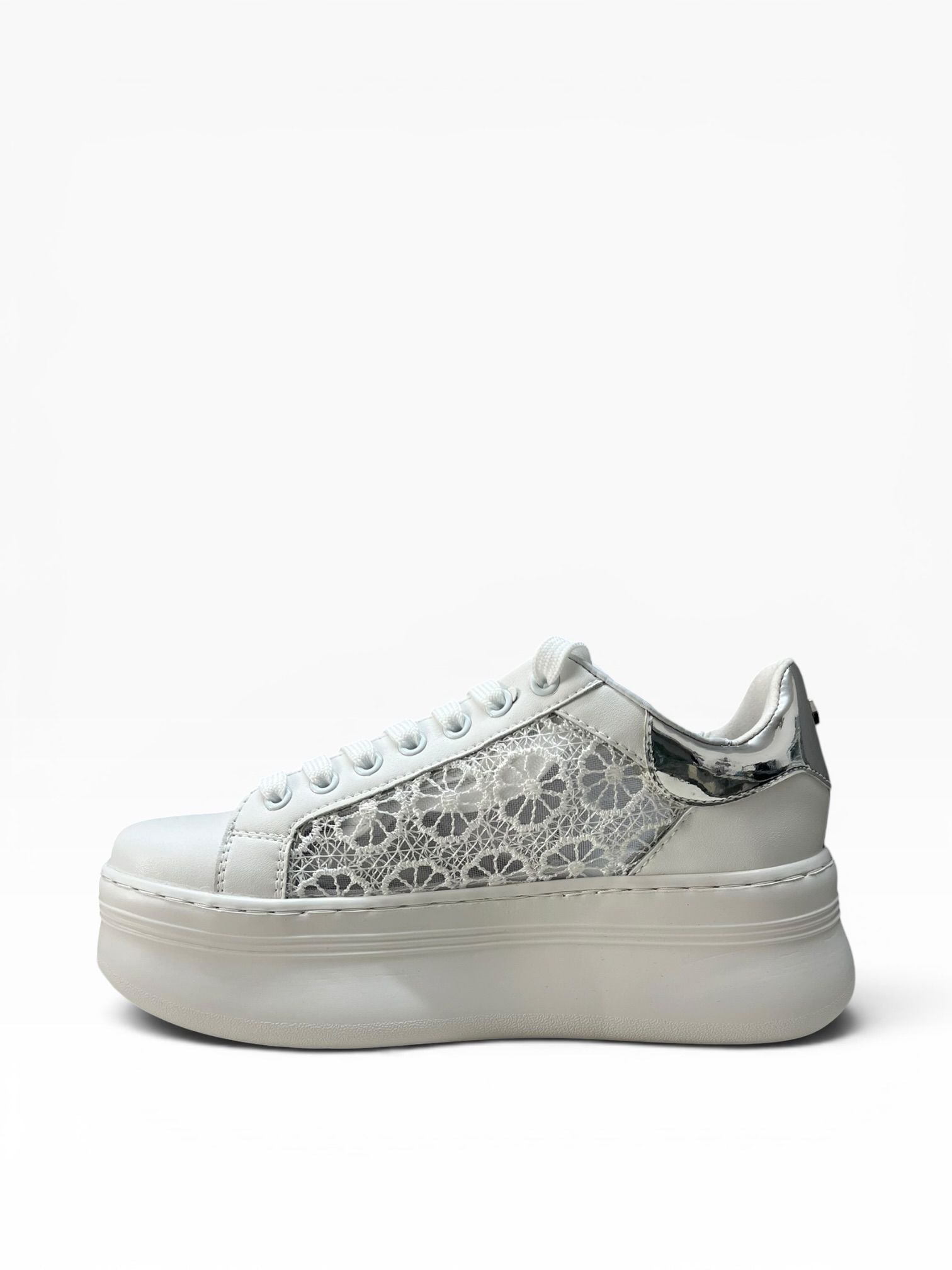 SNEAKERS DONNA “CULT” CLW442600 PEARL LOW PELLE BIANCO/SILVER