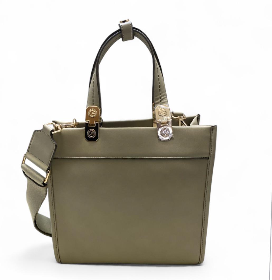 Borsa Donna “GATTINONI ROMA” Amelia M Embossed Dble Taupe