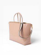 Borsa Donna "N°21" TOTE SHOPPER GRANDE PELLE VERNICE NUDE