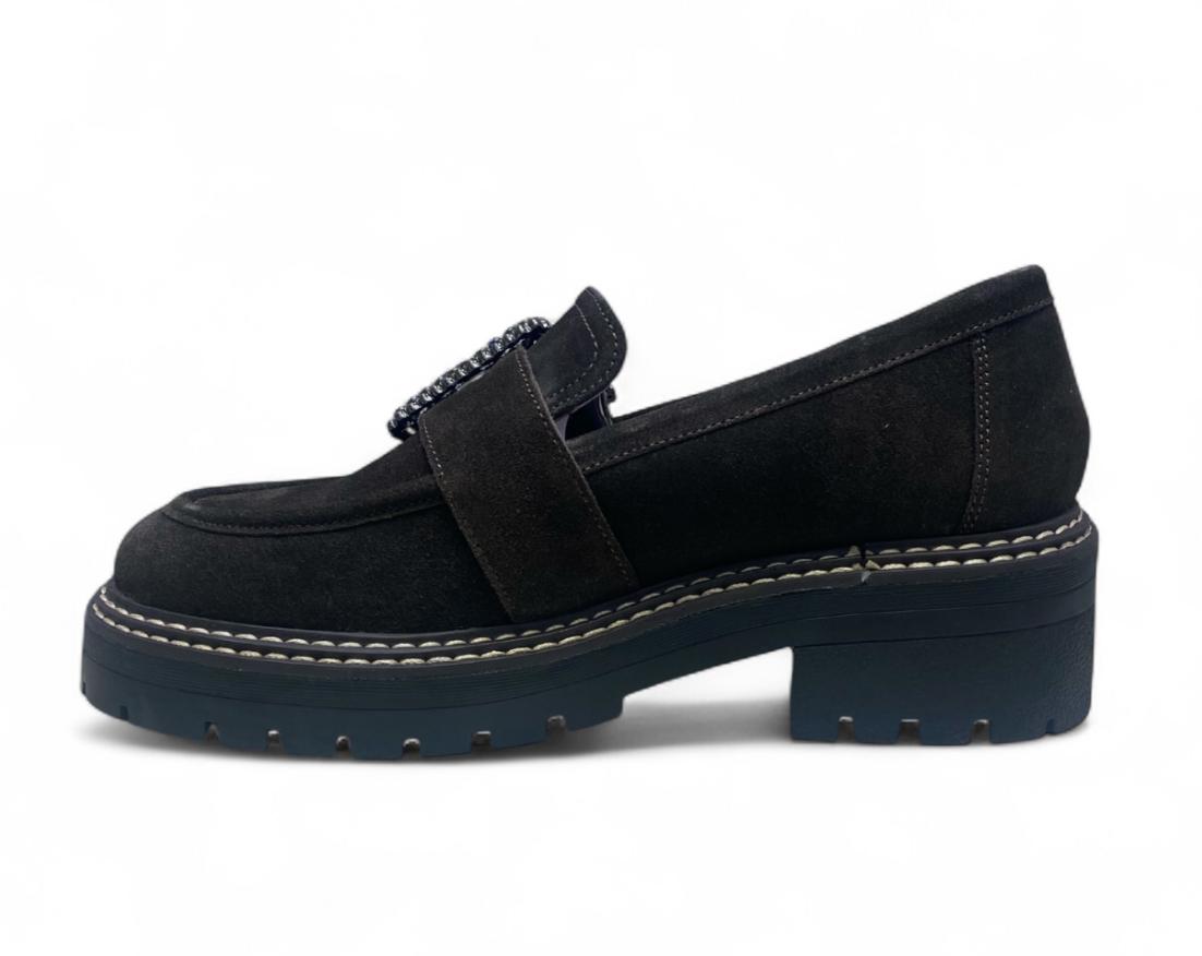 Mocassini Donna “Apepazza” F3COMBAT52/SUE Carola Pelle Marrone Scuro