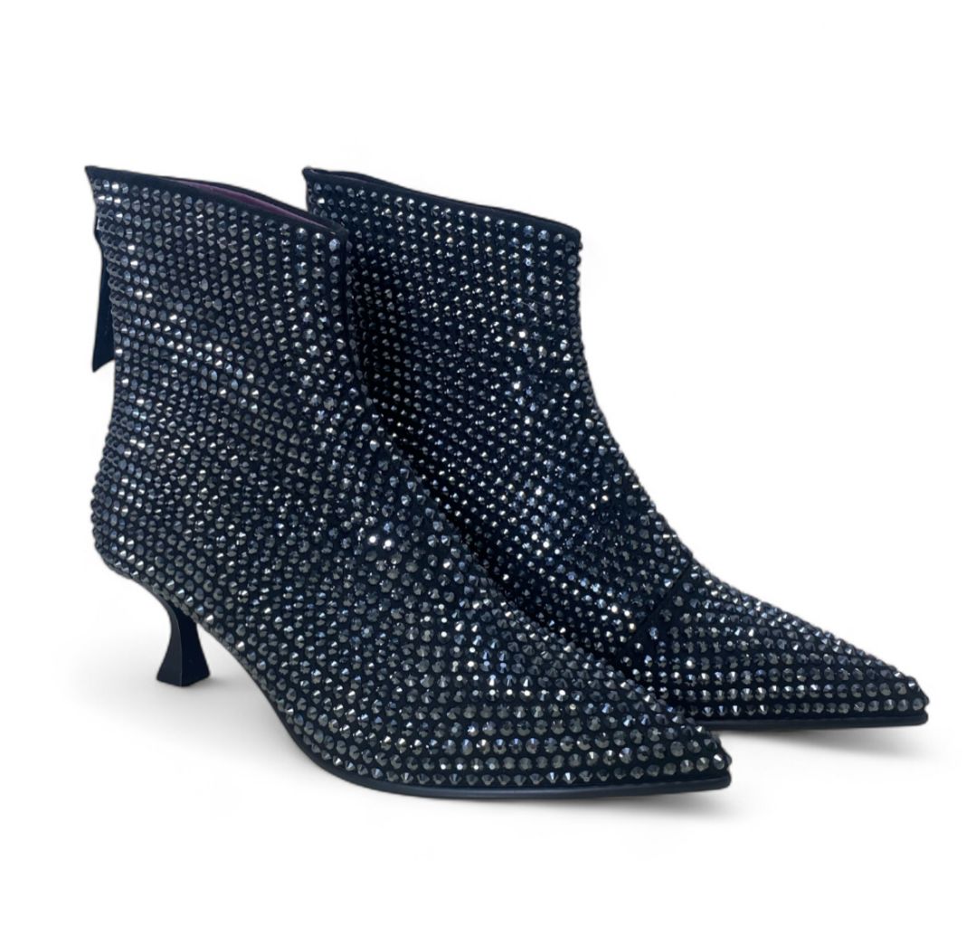 Stivaletti Donna “APEPAZZA" F3SUSAN01/DIA Sibilla Nero Strass