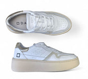 Sneakers Donna "D.A.T.E." Step Calf  Bianco/Platino