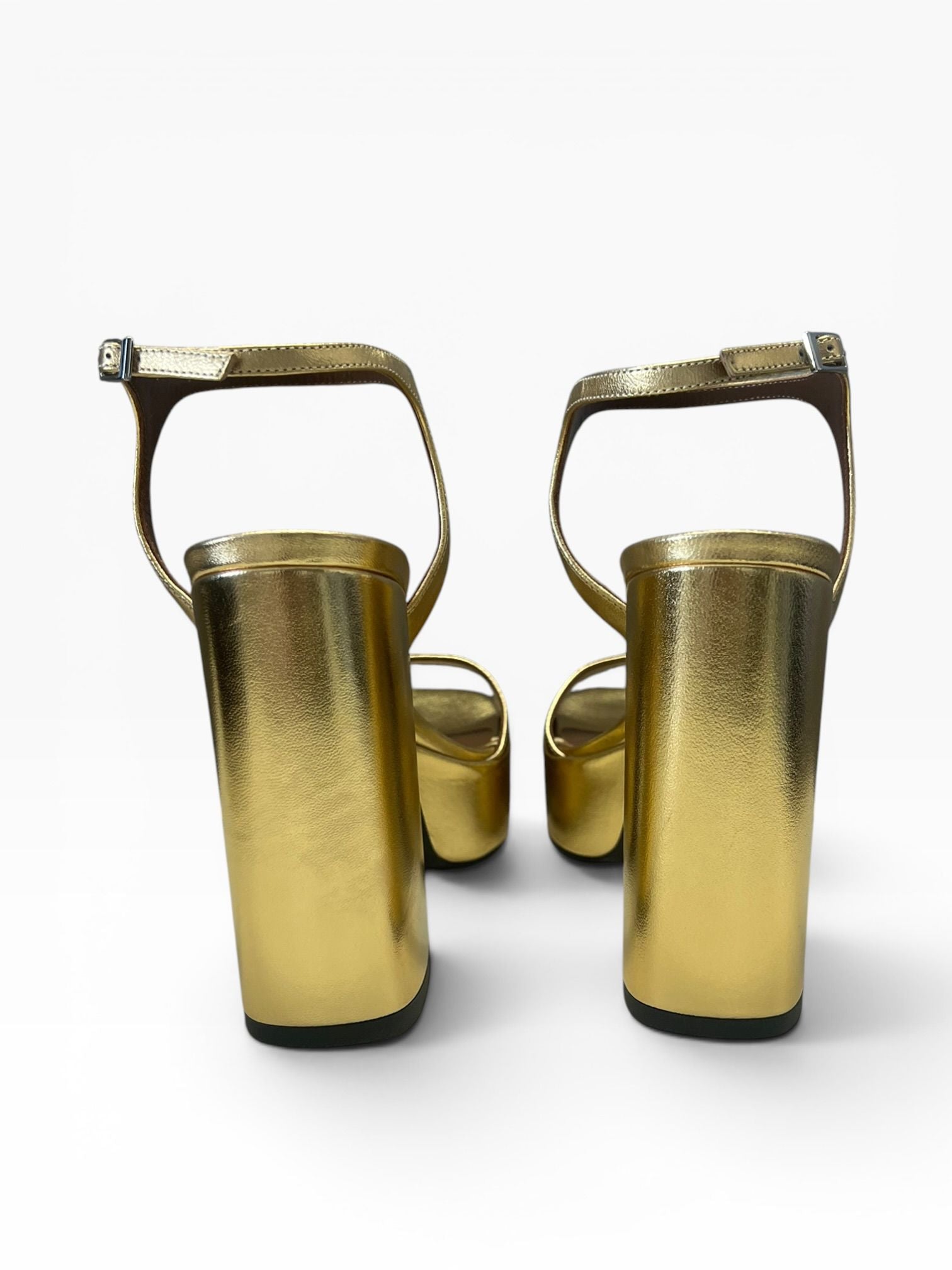 Sandali Tacco Plateau  Donna “GIUSEPPE ZANOTTI” 1E600013 BIARRITZ PL/PIP C105529MZKO115 Pelle Laminato Oro