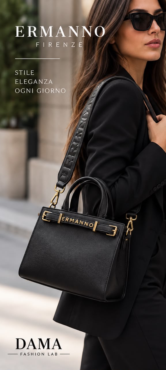 BORSA DONNA “ERMANNO SCERVINO FIRENZE” SMALL TOTE TRUE NERO