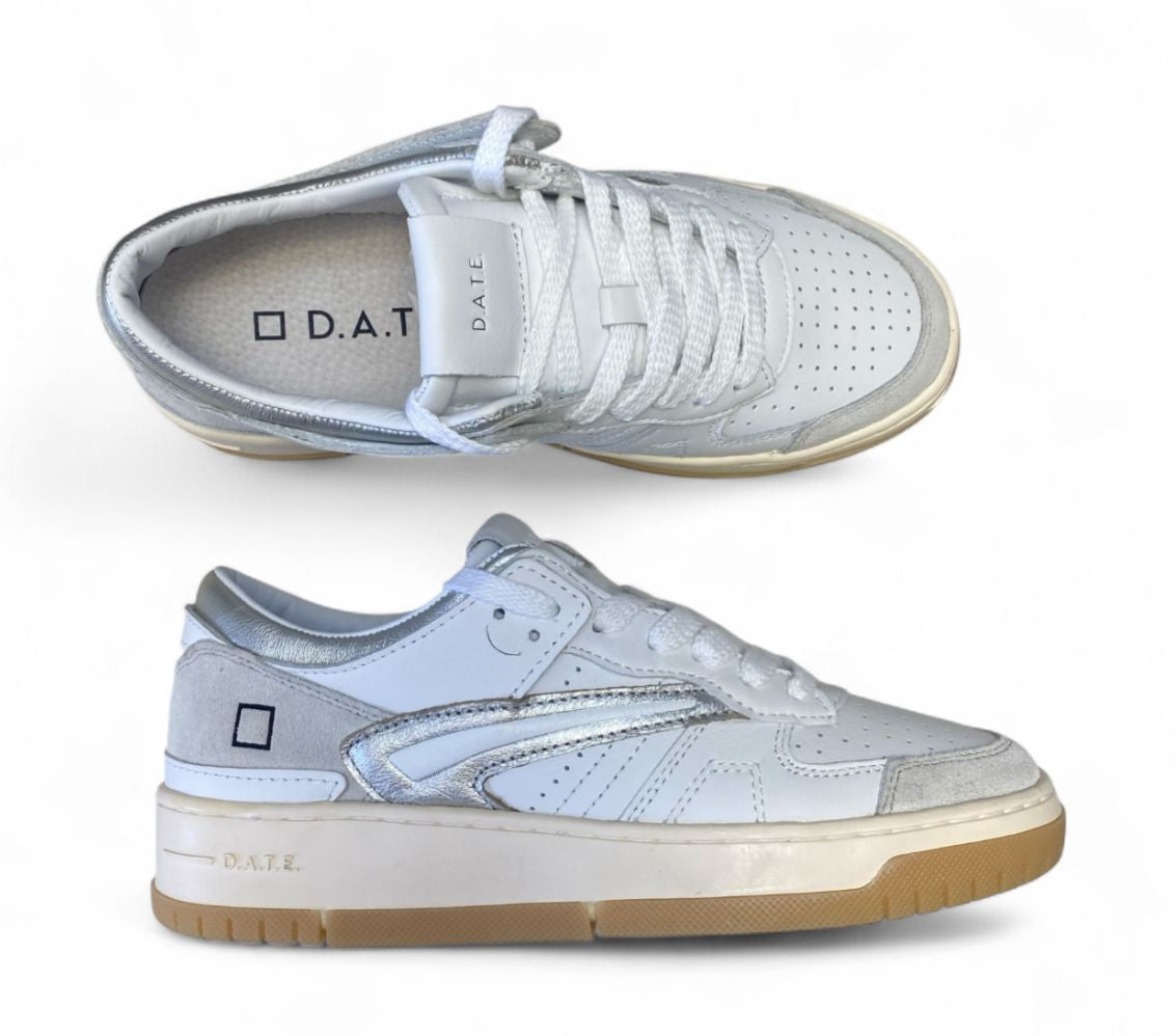 Sneakers Donna "D.A.T.E." Torneo Classic Bianco/Argento