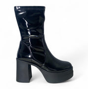 Stivaletti Donna “APEPAZZA" F3PRETTY01/PAT Petra Elasticizzati Vernice Nero