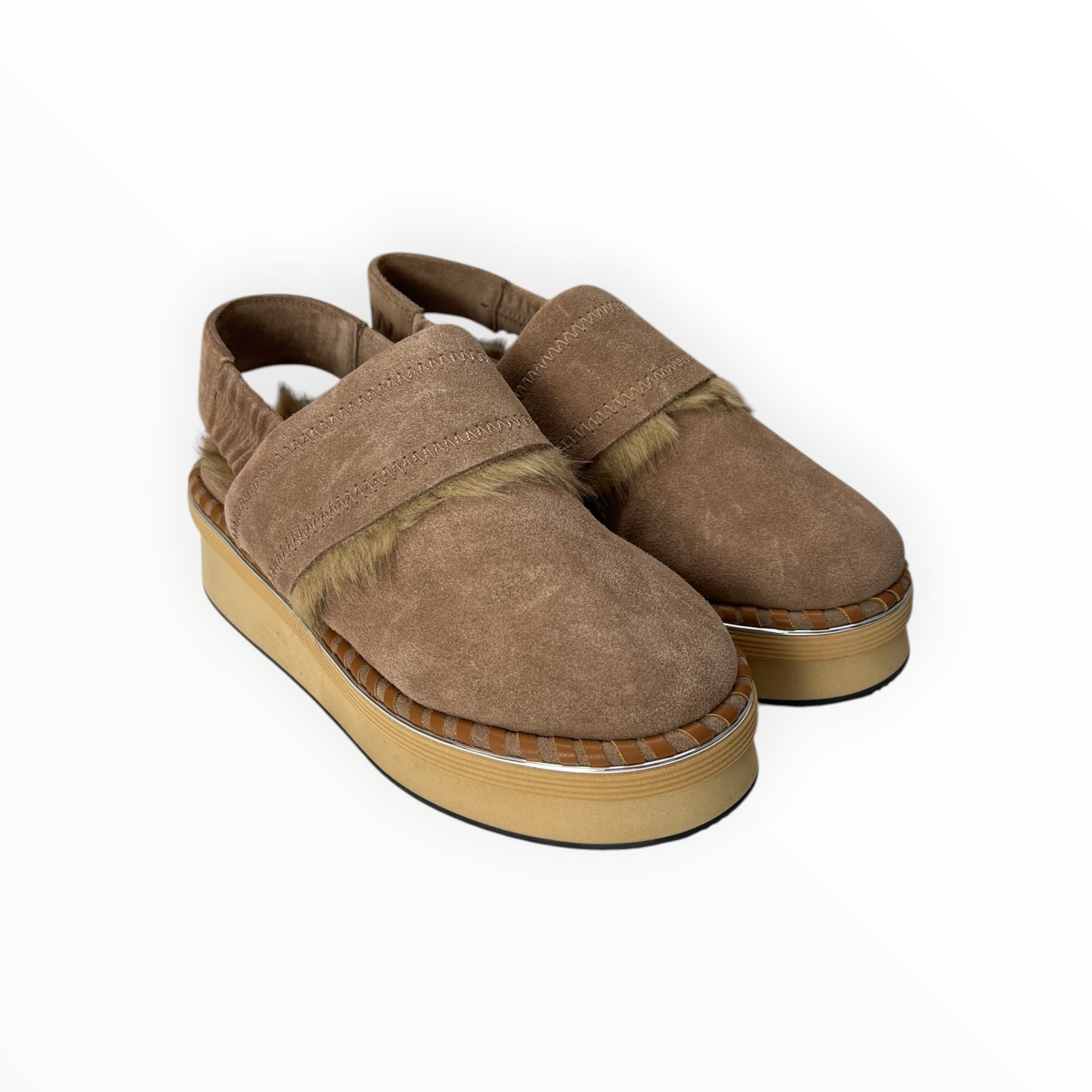 Mocassini Sabot  Donna “ELVIO ZAN" EC0302X Pelle Nocciola