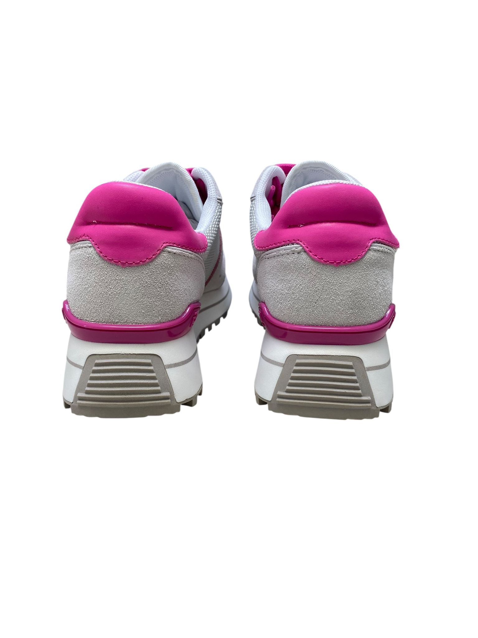 SNEAKERS DONNA “LIU JO" MAXI WONDER 85 S3606 SUEDE/MESH GRIGIO/FUCSIA