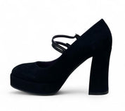 Décolleté Donna “APEPAZZA”  F3TWIGGY01/SUE Teresa Pelle Nero