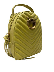 BORSA ZAINO DONNA “PINKO ” LOVE CLICK MINI BACKPACK T59Q VITELLO NAPPATO VERDE LIME