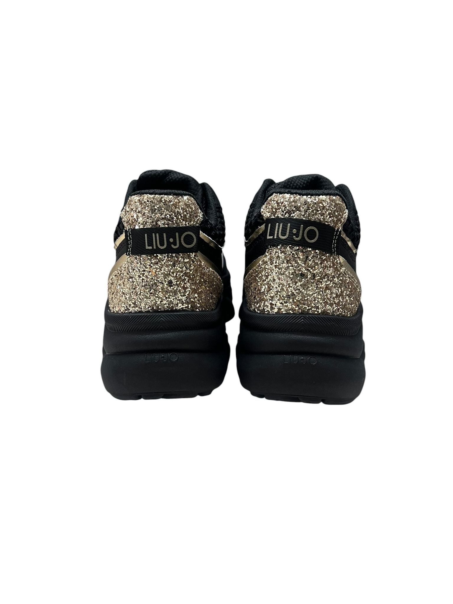 SNEAKERS DONNA “LIU JO” STEFFY 01 S1189 PELLE NERO/ORO