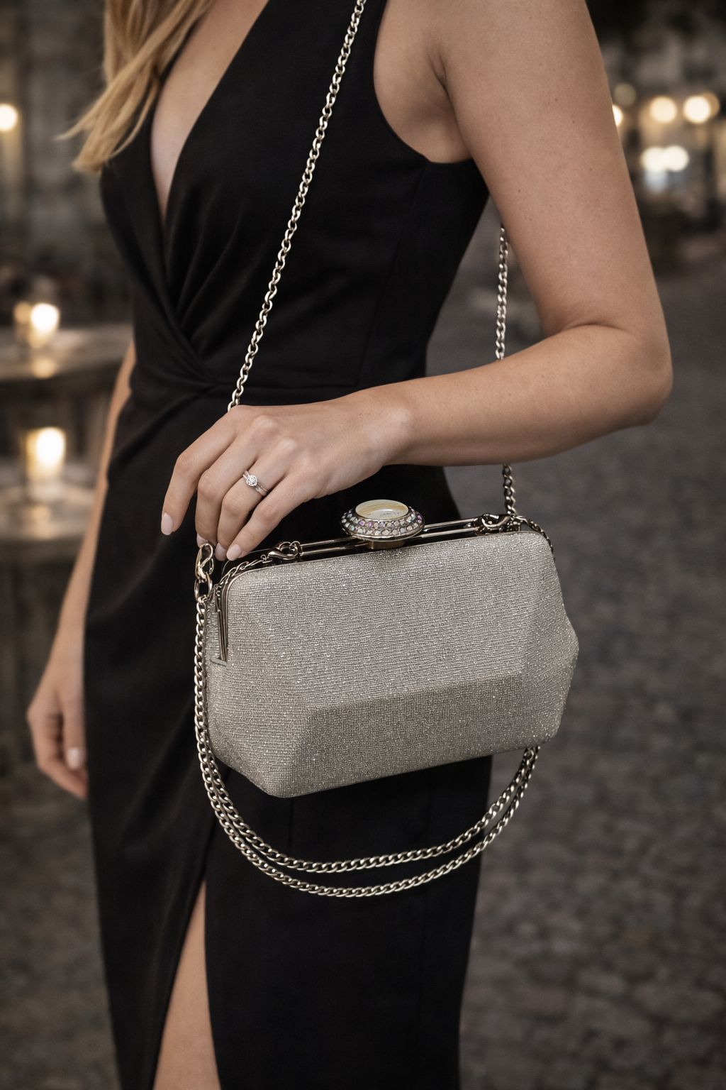 BORSA DONNA “MENBUR” 85590 009 LAMINATO ARGENTO