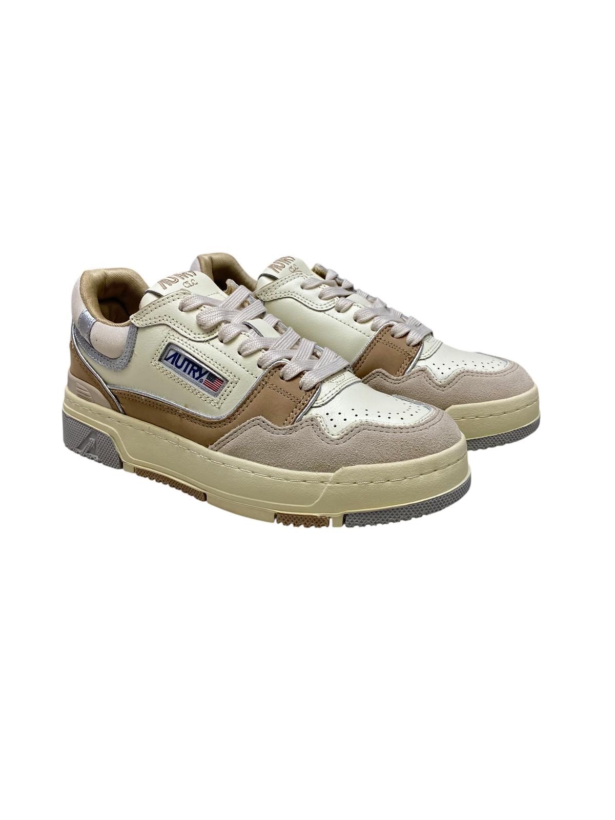 SNEAKERS DONNA “AUTRY” CLC ROLW UN05 PELLE BEIGE/TAUPE