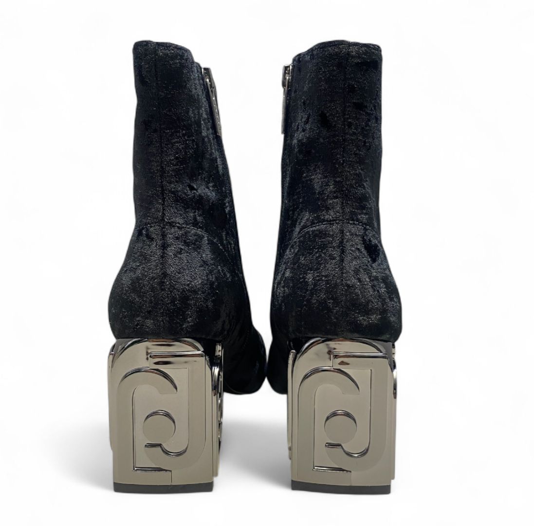 Stivaletti Donna "LIU.JO" Sara 01 Ankle Boot Velvet Nero