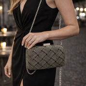 BORSA DONNA “MENBUR" 85143 0071 CLUTCH LAMINATO ORO