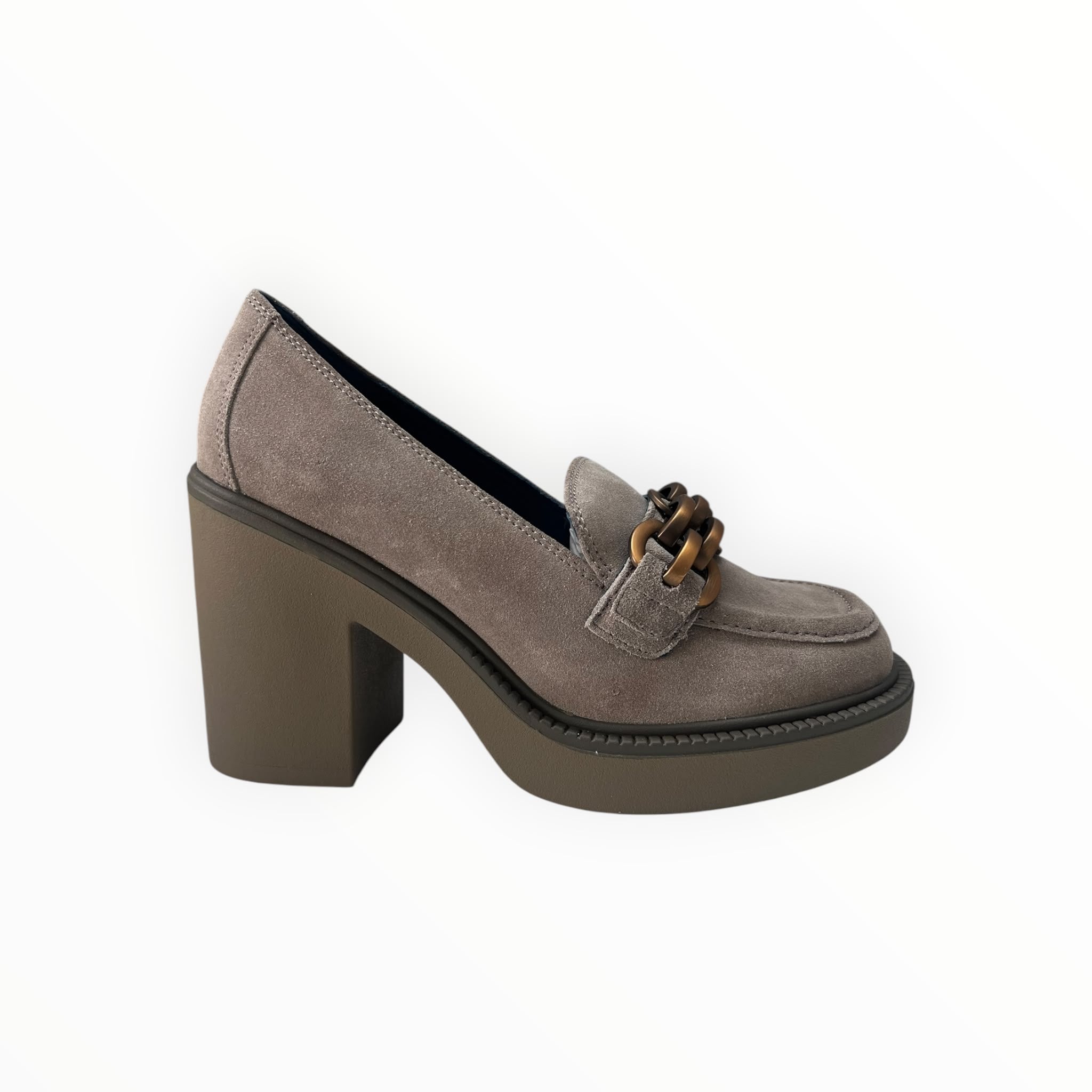 MOCASSINO DONNA “APEPAZZA ” AGNESE F4AMBERO2/SUE CAMOSCIO TAUPE