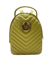 BORSA ZAINO DONNA “PINKO ” LOVE CLICK MINI BACKPACK T59Q VITELLO NAPPATO VERDE LIME