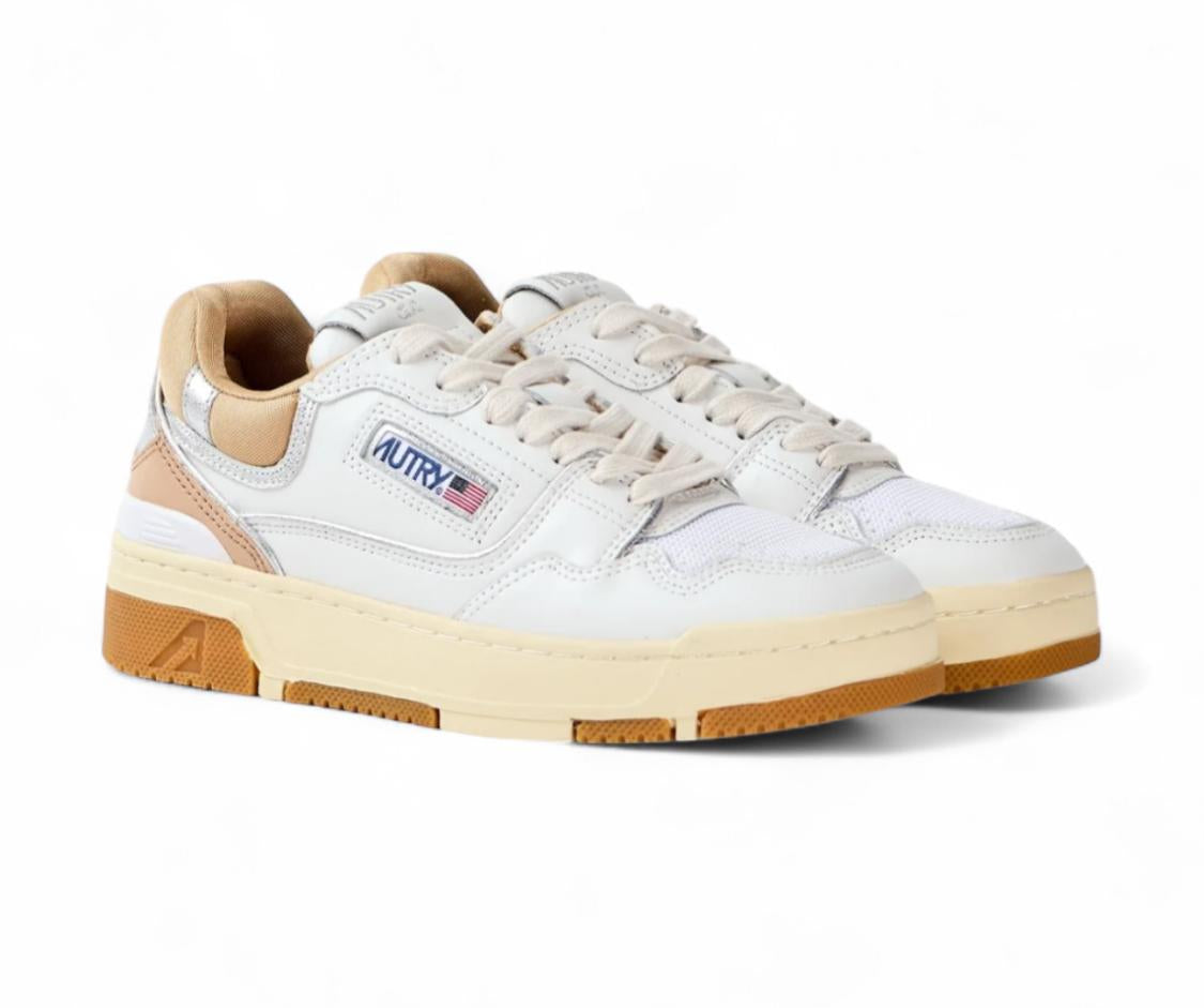SNEAKERS DONNA “AUTRY” CLC ROLW MM23 PELLE BIANCO/BEIGE