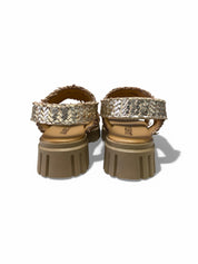 Sandali Donna "JANET & JANET" J-130 JEANNE Vera Pelle Laminato Oro