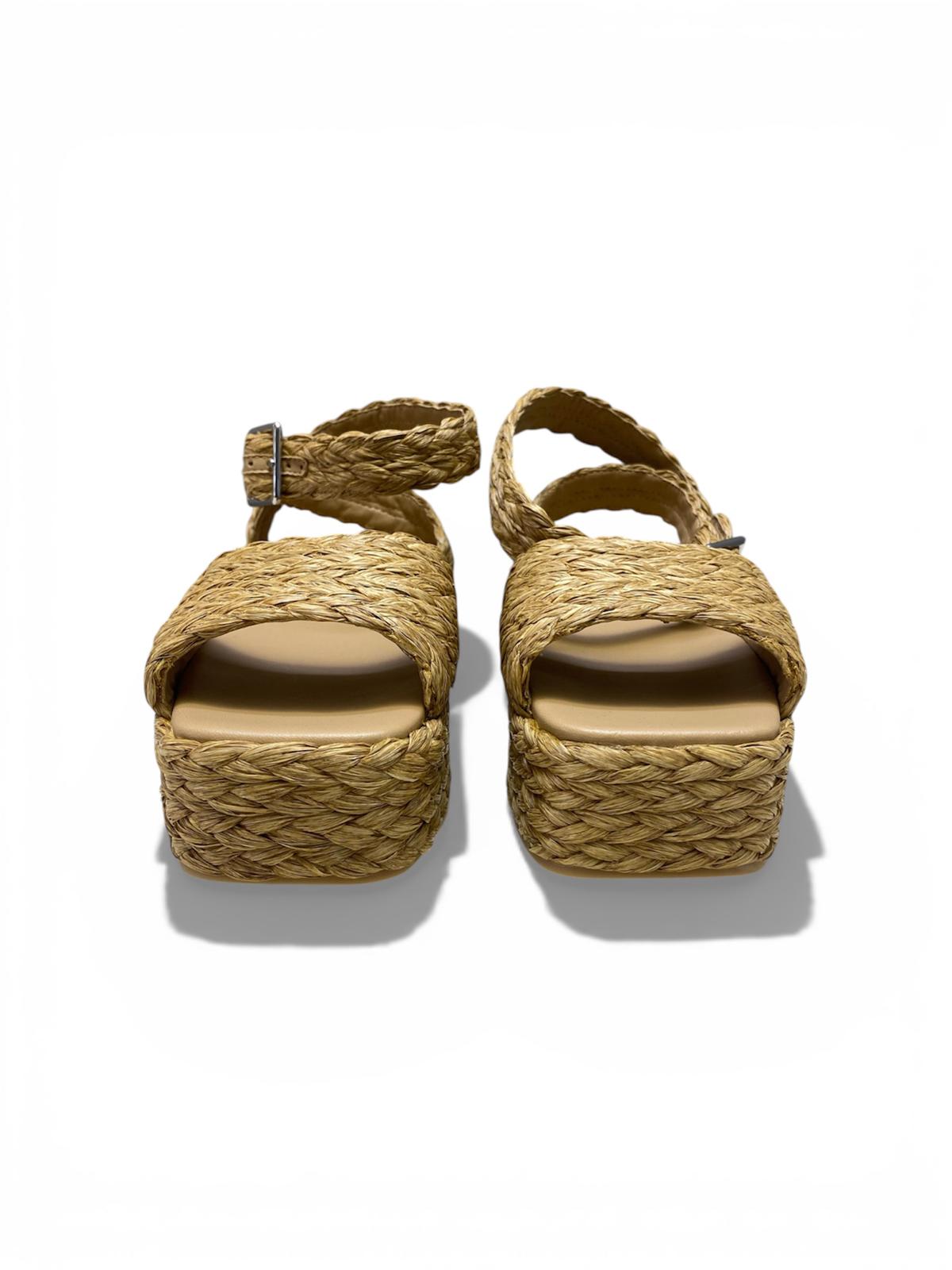 Sandali Zeppa Donna “ANTOLINA” AN13020.003 Rafia Pergamena Nude