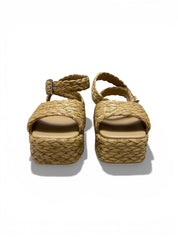 Sandali Zeppa Donna “ANTOLINA” AN13020.003 Rafia Pergamena Nude