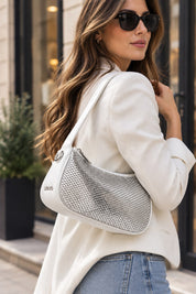 BORSA DONNA “LIU JO” AA3D44 T0426 XS HOBO BIANCO+CRISTAL