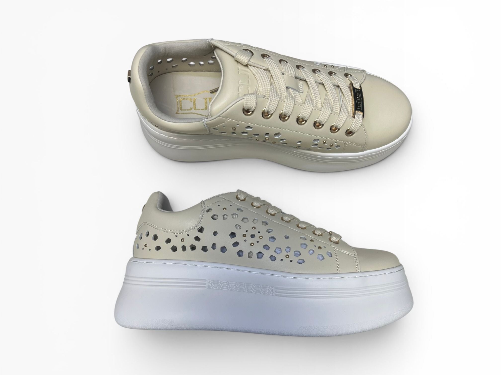 SNEAKERS DONNA “CULT” CLW442501 PEARL LOW PELLE BEIGE