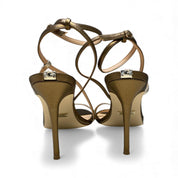 SANDALI DONNA “GUESS” FL5KADLEM03 Pelle Metallic Platino