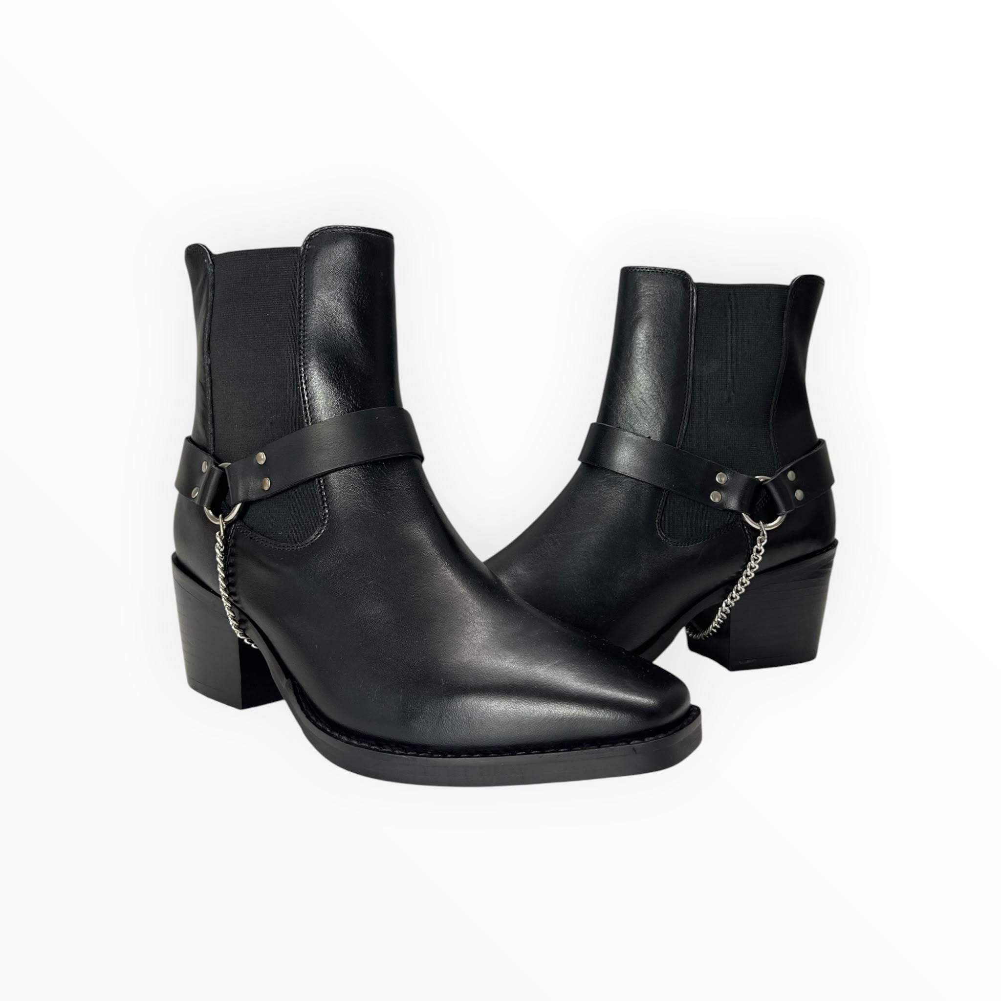 Stivaletti Texani Donna “CAFè NOIR” C1 HB1003 Pelle Nero