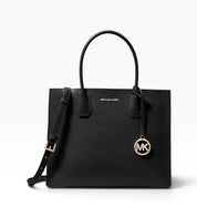 Borsa Donna “MICHAEL KORS” MERCER 35T2GM9S3L LARGE SATCHEL LEATHER NERO