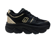 SNEAKERS DONNA “LIU JO” STEFFY 01 S1189 PELLE NERO/ORO