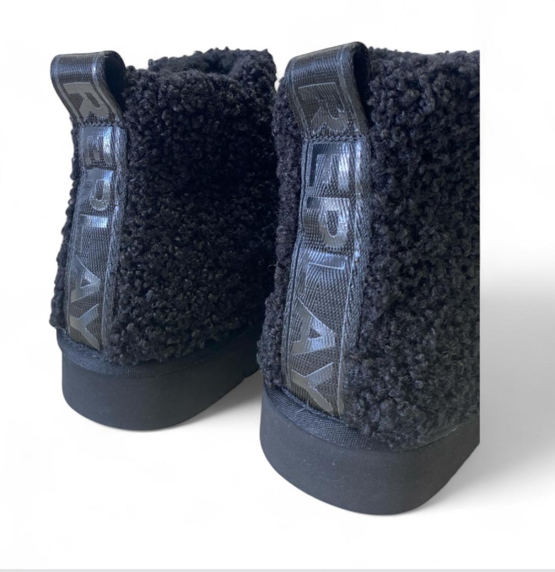 Stivaletti Donna "Replay” RF30001T Telsa Mid Fur Nero