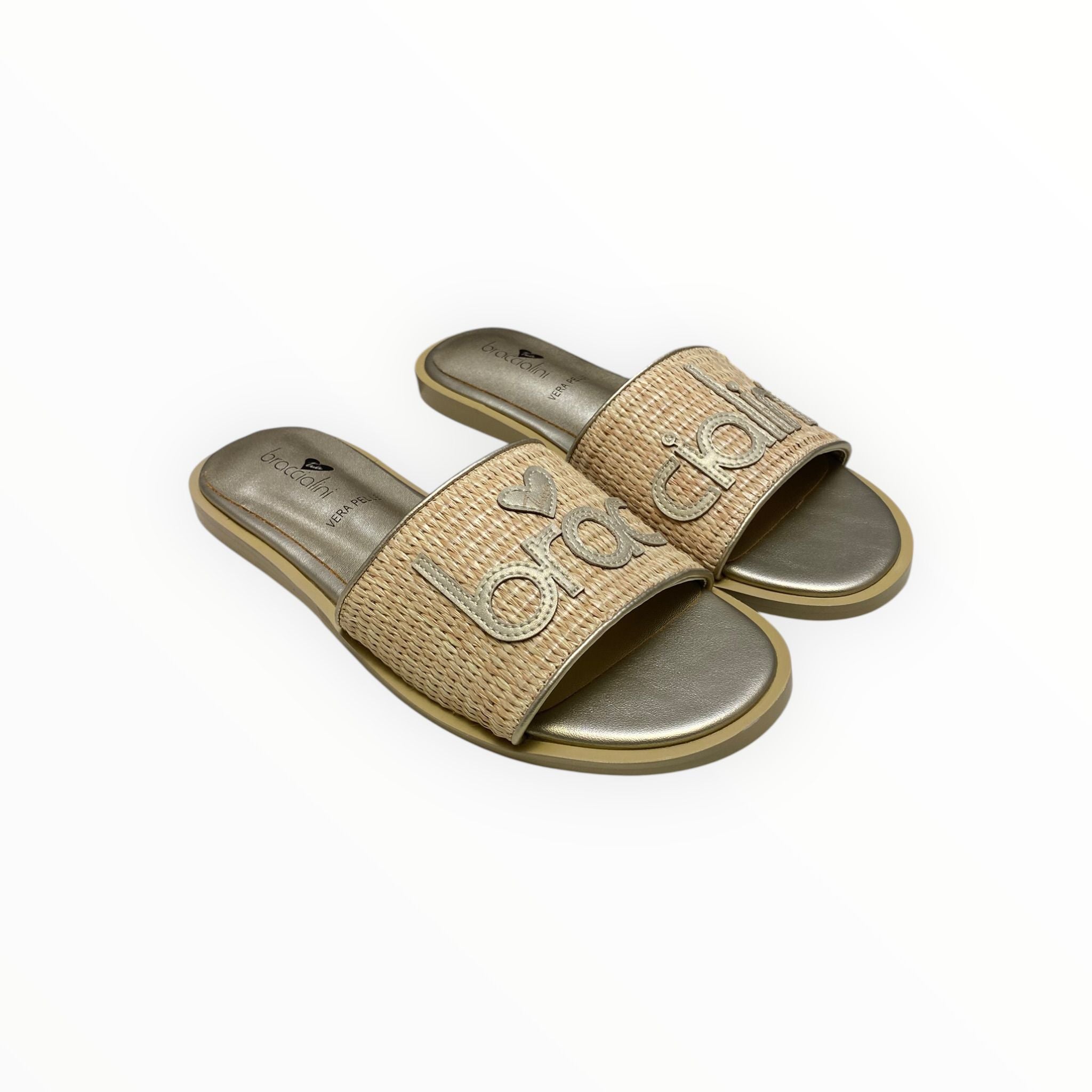 Sandali Ciabatte Donna "BRACCIALINI" BA92 Oro/Gold