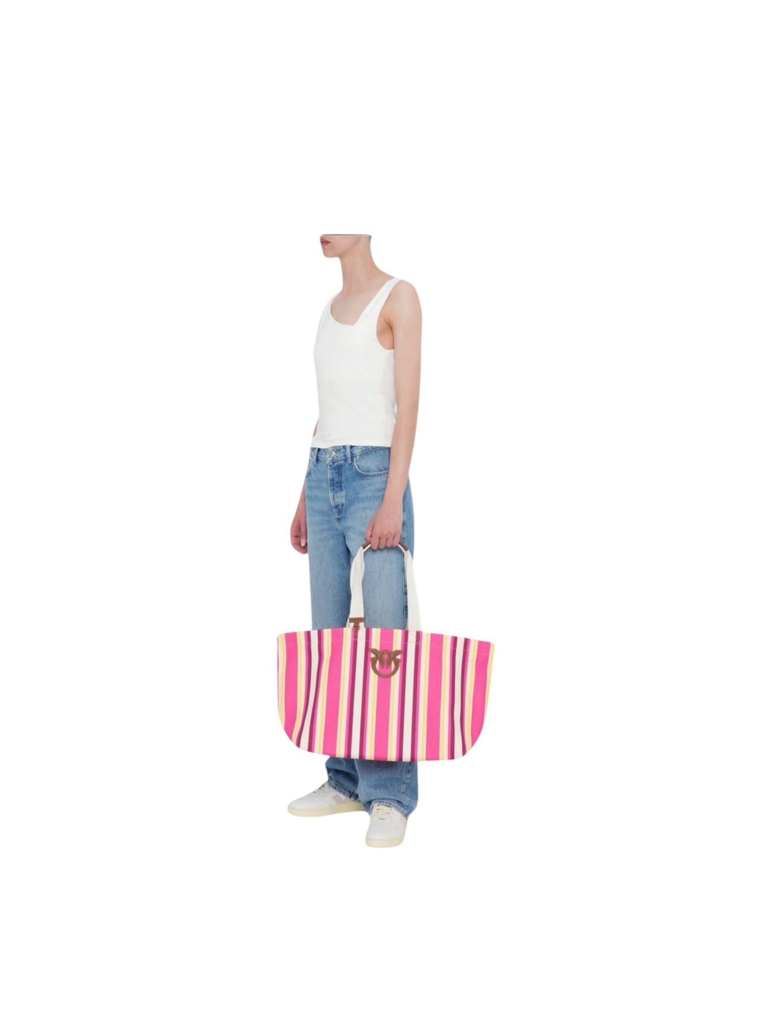 BORSA DONNA  “PINKO ” SHOPPING BAG EXTRA L Q58Q CANVAS MULTI