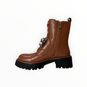 Stivaletti Anfibio Donna “BRUNO PREMI” BI5006X Pelle Cuoio