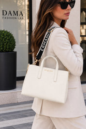 BORSA DONNA “ERMANNO SCERVINO FIRENZE” LARGE TOTE TIARA AVORIO