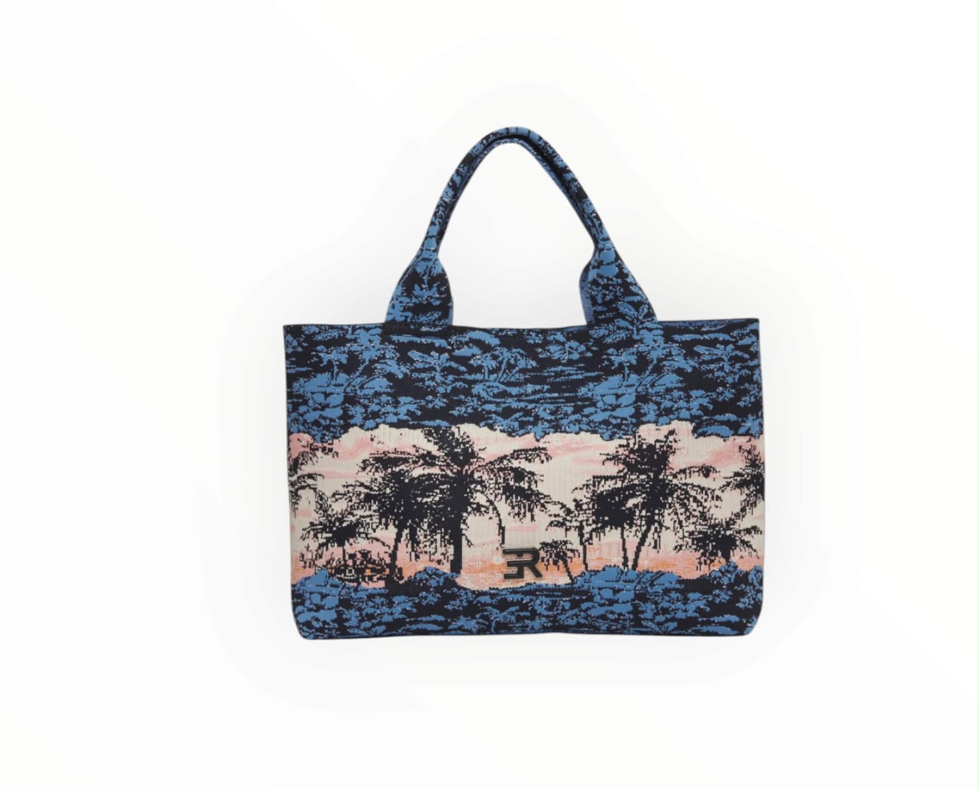 BORSA DONNA “ERMANNO SCERVINO FIRENZE” TOTE+POUCH KNIT PALMA MULTICOLOR