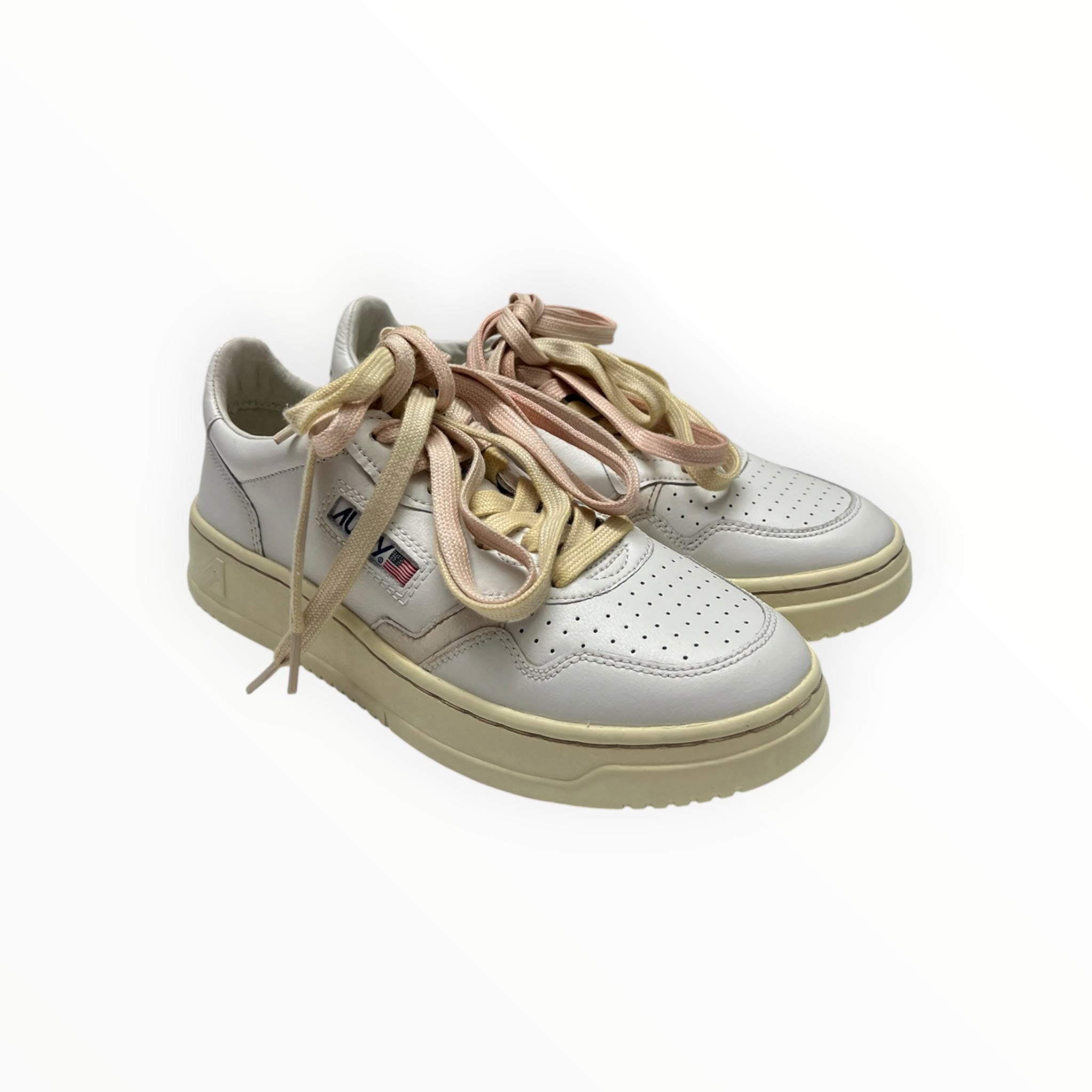 SNEAKERS DONNA “AUTRY” MEDALIST  AULW SK02 VINTAGE  PELLE BIANCO/ROSA