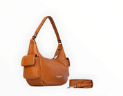 BORSA DONNA “ERMANNO SCERVINO FIRENZE” LARGE HOBO ANNA TAN CUOIO