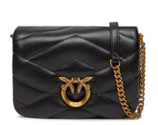 BORSA DONNA “PINKO ” LOVE CLICK PUFF BABY  NAPPA TRAPUNTATA NERO