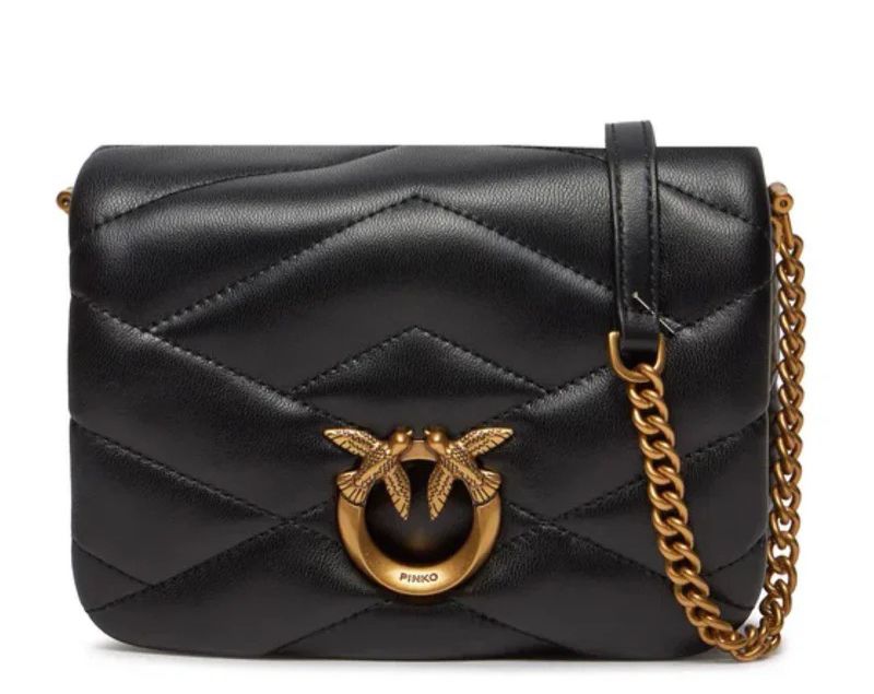 BORSA DONNA “PINKO ” LOVE CLICK PUFF BABY  NAPPA TRAPUNTATA NERO