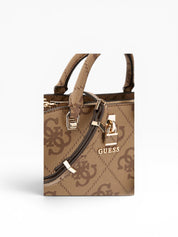 BORSA Donna “GUESS” OS965576 Queensland Mini Logo Marrone