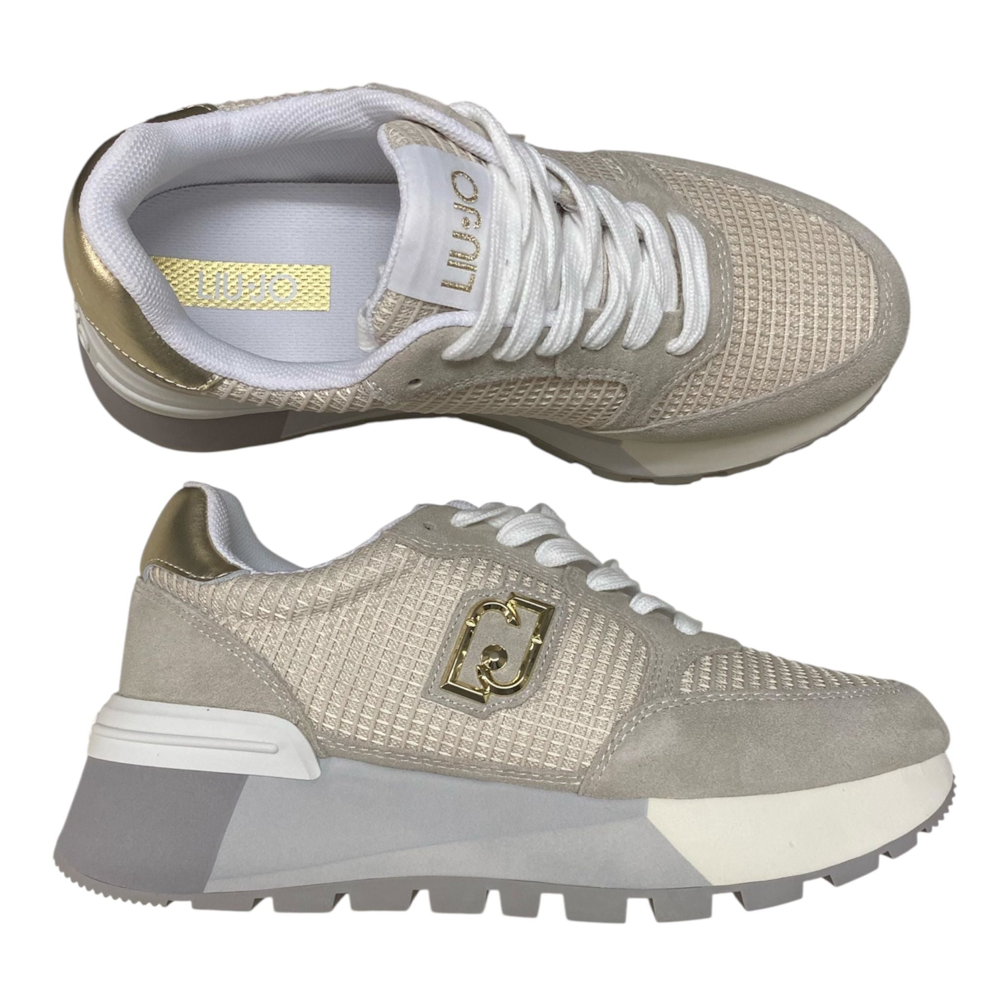 SNEAKERS DONNA “LIU JO” AMAZING 25 S1803 SUEDE/MESH BEIGE