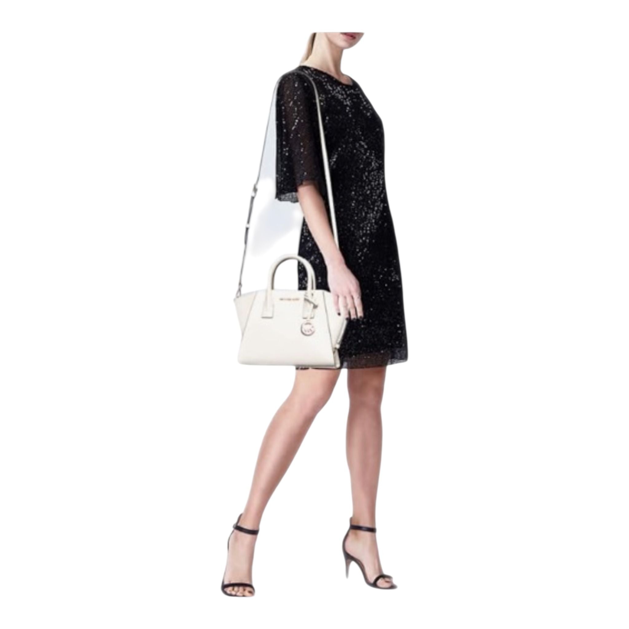 Borsa Donna “MICHAEL KORS” AVRIL  35F4G4VS3L LARGE TZ SATCHEL Pelle Crema
